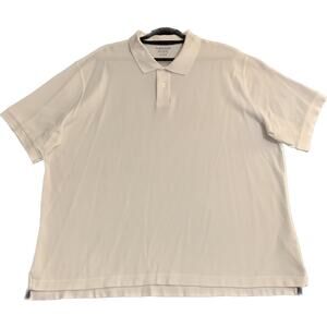 Saddlebred Comfort Flex Mens White Shirt  XXL  2 Button Short Sleeve Lightweight